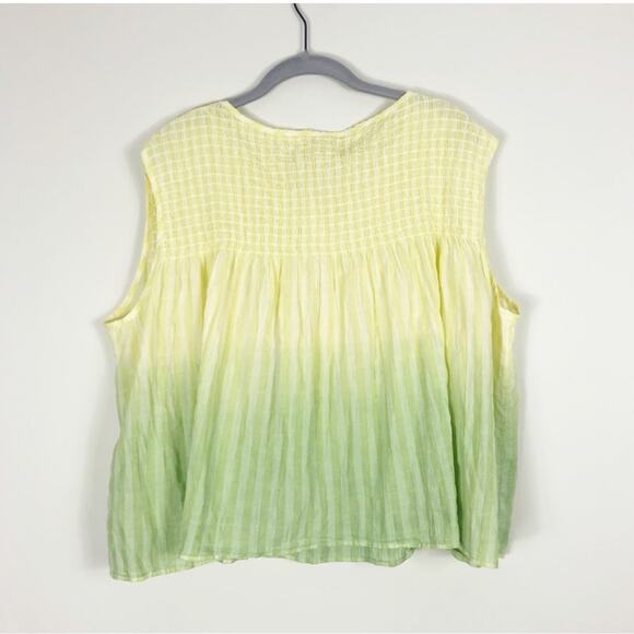 NWT free people little bit of something yellow and green Ombre tank top - Picture 5 of 6